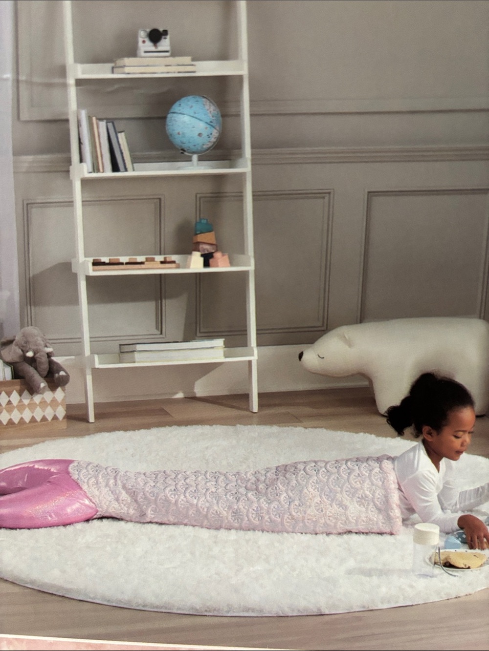 Jessica Simpson Kids Pink Faux Fur Snuggle Tail